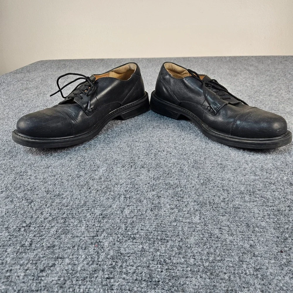 Nunn Bush Mens Black‎ Leather Cap Toe Oxford Dress Shoes 81168 01 8.5 M